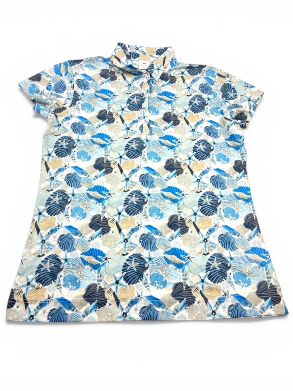 Daily Sports Shell Print Golf Polo Shirt Casual Lightweight Short Sleeve Top XXL